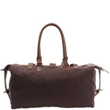 kleiner Weekender Handgepäck Damen Herren Leder Canvas mokka LE2008