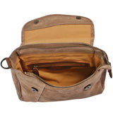 kompakte Damen Umhängetasche Schultertasche Freizeittasche Wildleder taupe LE0078