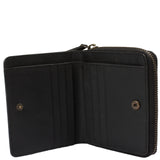 kompakte Geldbörse für Damen & Herren Portemonnaie RFID Leder schwarz LE9031