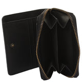 kompakte Geldbörse für Damen & Herren Portemonnaie RFID Leder schwarz LE9031