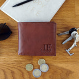 kompakte Geldbörse für Herren Portemonnaie RFID Leder braun LE9033