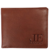 kompakte Geldbörse für Herren Portemonnaie RFID Leder braun LE9034