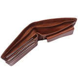 kompakte Geldbörse für Herren Portemonnaie RFID Leder braun LE9034