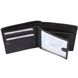 kompakte Geldbörse für Herren Portemonnaie RFID Leder schwarz LE9034
