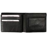 kompakte Geldbörse für Herren Portemonnaie RFID Leder schwarz LE9034