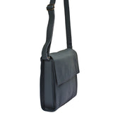 mittlere Schultertasche Umhängetasche Damentasche Leder navy LE3089