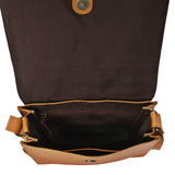 mittlere Schultertasche Umhängetasche Damentasche Leder senf LE3089