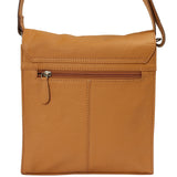 mittlere Schultertasche Umhängetasche Damentasche Leder senf LE3089