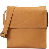 mittlere Schultertasche Umhängetasche Damentasche Leder senf LE3089