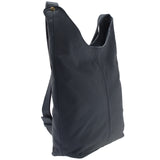 mittlere Umhängetasche Schultertasche Beuteltasche Damentasche Leder navy LE0072