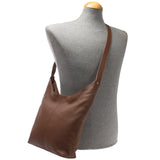 mittlere Umhängetasche Schultertasche Beuteltasche Damentasche Leder rehbraun LE0072