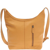 mittlere Umhängetasche Schultertasche Beuteltasche Damentasche Leder senf LE0072