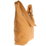 mittlere Umhängetasche Schultertasche Beuteltasche Damentasche Leder senf LE0072