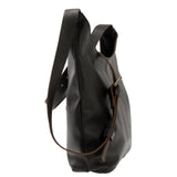 mittlere Umhängetasche Schultertasche Damentasche Leder dunkelbraun LE0073