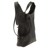 mittlere Umhängetasche Schultertasche Damentasche Leder grau LE0073