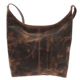 mittlere Umhängetasche Schultertasche Damentasche Leder schlamm LE0073