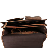 große Aktentasche Lehrertasche Businesstasche Leder vintage braun LE3030