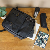 Lederrucksack Freizeitrucksack Wanderrucksack Leder schwarz LE1018