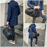 Weekender Reisetasche Sporttasche vintage Leder 53cm schwarz LE2004