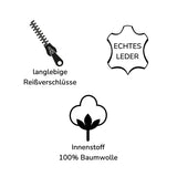 Rucksack Lederrucksack Freizeitrucksack Damen Herren Leder schwarz LE1009