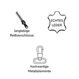 Umhängetasche Ledertasche Damen Herren Schultertasche Leder dunkelgrau LE0067