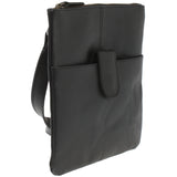 kleine Umhängetasche Damentasche Herrentasche Ledertasche schwarz LE3060