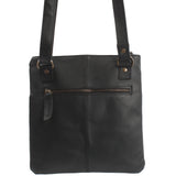 kleine Umhängetasche Damentasche Herrentasche Ledertasche schwarz LE3060