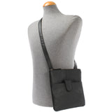 kleine Umhängetasche Damentasche Herrentasche Ledertasche schwarz LE3060