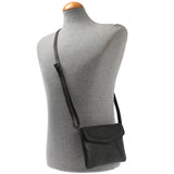 kleine Umhängetasche Ledertasche Damentasche Schultertasche Leder schwarz LE3078