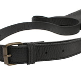 mittlere Umhängetasche Schultertasche Beuteltasche Damentasche Leder schwarz LE0072