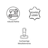 kompakte Geldbörse für Herren Portemonnaie RFID Leder schwarz LE9033