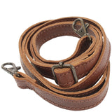 schmaler Trageriemen Schultergurt Leder 1,6cm x 150cm braun LEC-R8