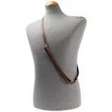 schmaler Trageriemen Schultergurt Leder 1,6cm x 150cm braun LEC-R8