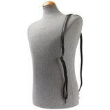 schmaler Trageriemen Schultergurt Leder 1,6cm x 150cm schwarz LEC-R8