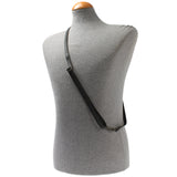 schmaler Trageriemen Schultergurt Leder 1,6cm x 150cm schwarz LEC-R8