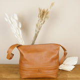 Umhängetasche Ledertasche Damentasche Leder cognac LE0064