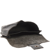 Gürteltasche Bauchtasche Hüfttasche Damen Herren Rindsleder grau LE9005