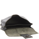 Gürteltasche Bauchtasche Hüfttasche Damen Herren Leder schwarz LE9005