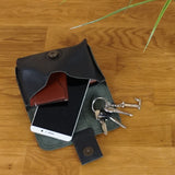 Gürteltasche Bauchtasche Hüfttasche Damen Herren Leder schwarz LE9005