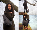 Henkeltasche Schultertasche Shopper Leder dunkelbraun LE0033