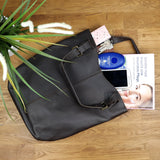 Henkeltasche Schultertasche Shopper Leder dunkelbraun LE0033