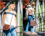 kleine Umhängetasche Ledertasche Damentasche Schultertasche Leder braun LE3047