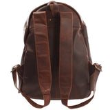 großer Rucksack Lederrucksack Freizeitrucksack Damen Herren Leder braun LE1017