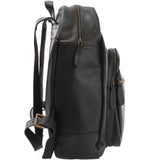 großer Rucksack Lederrucksack Freizeitrucksack Damen Herren Leder schwarz LE1017