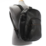 großer Rucksack Lederrucksack Freizeitrucksack Damen Herren Leder schwarz LE1017
