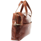 große Schultertasche Henkeltasche Shopper DIN A4 Handtasche Damen Leder braun LE0059