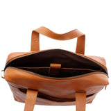 große Schultertasche Henkeltasche Shopper DIN A4 Handtasche Damen Leder cognac LE0059