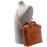 große Schultertasche Henkeltasche Shopper DIN A4 Handtasche Damen Leder cognac LE0059