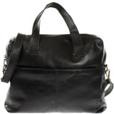 große Schultertasche Henkeltasche Shopper DIN A4 Handtasche Damen Leder schwarz LE0059