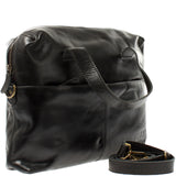 große Schultertasche Henkeltasche Shopper DIN A4 Handtasche Damen Leder schwarz LE0059